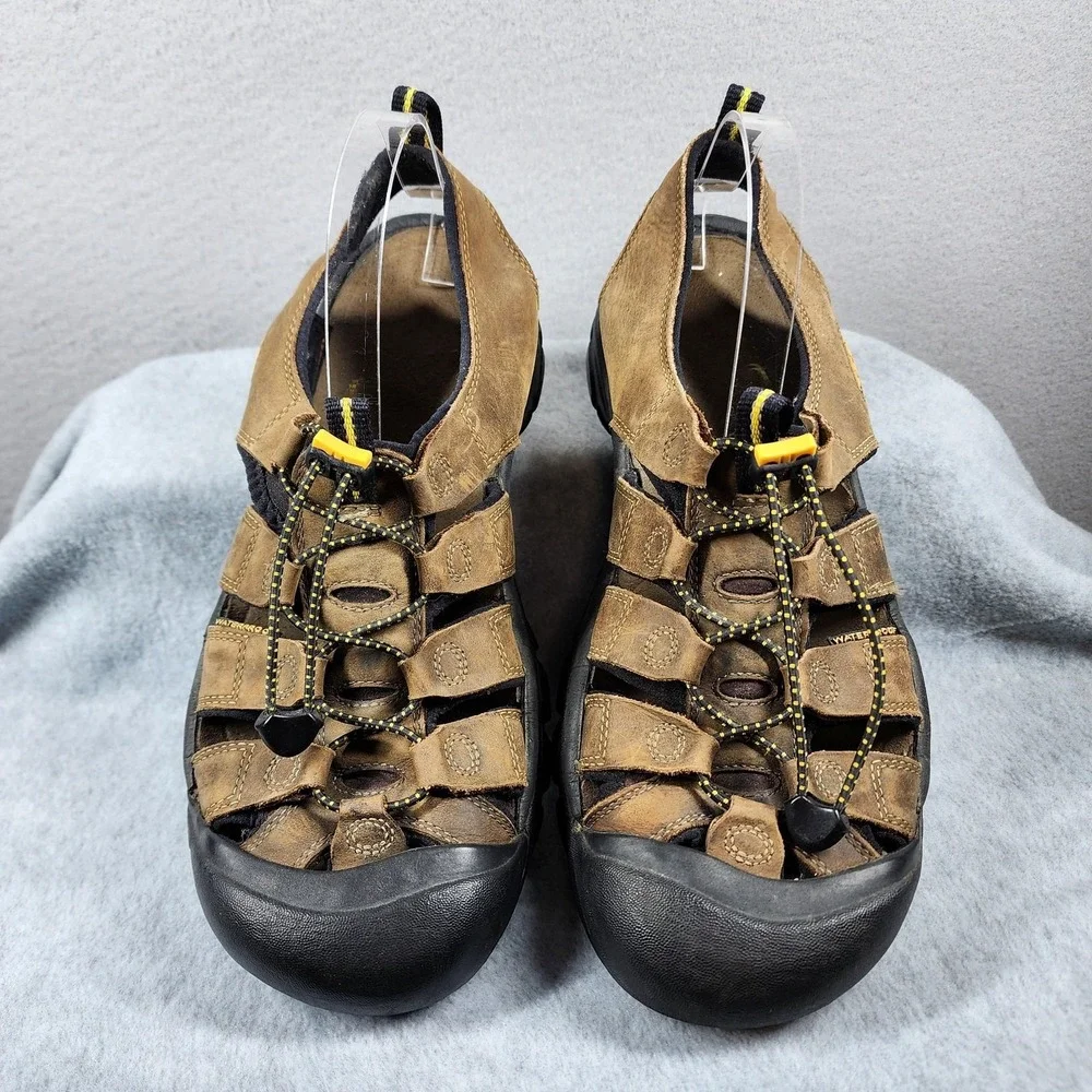 Keen Newport Hiking Sandals Mens 11.5‎ Brown Leather Sandals Closed Toe Water